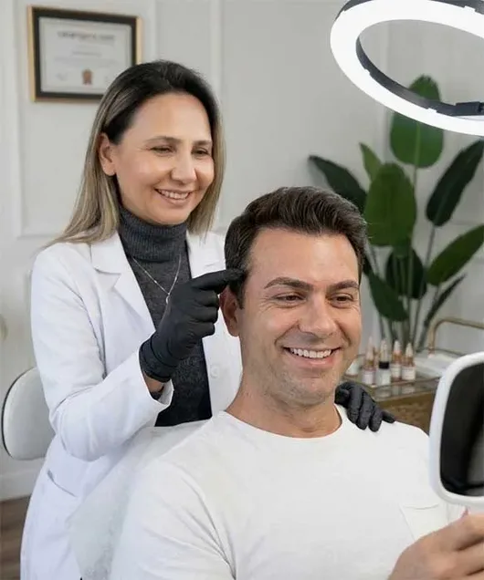 Erkek kaş tasarımı tamamlanmış sonuç